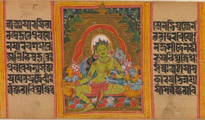Green Tara...Perfection of Wisdom Manuscript, tidlig på 1100-tallet. av Unbekannt