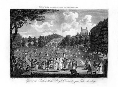Greenwich Park, med Royal Observatory, påskedag, London, 1804 av Unbekannt