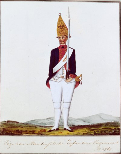 Grenader av regimentet Zöge von Manteuffel, 1762 av Unbekannt