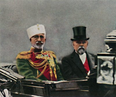 Storhertug Nikolai Nikolayevich 1856-1929 og Poincaré født 1860, 1934. av Unbekannt