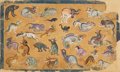 Groteske dyr, 1700-1800-tallet av Unbekannt