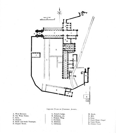 Grunnplan for Furness Abbey, 1897 av Unbekannt