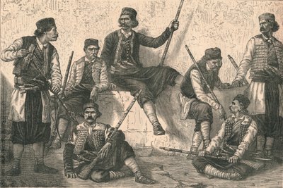 Gruppe av montenegrinere, ca 1879. av Unbekannt