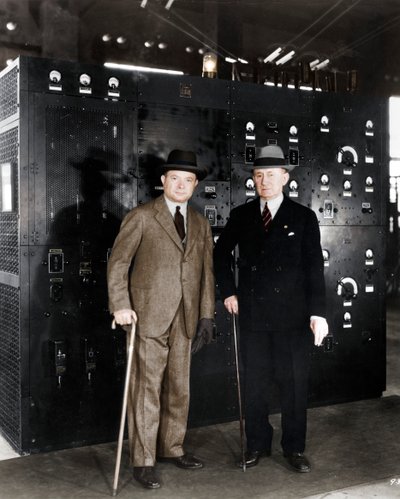 Guglielmo Marconi og David Sarnoff, 1933 av Unbekannt