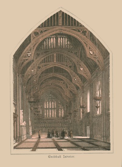 Guild Hall interiør, 1886. av Unbekannt