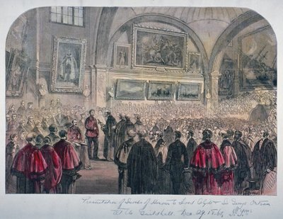 Guildhall Council Chamber, City of London, 1861 av Unbekannt