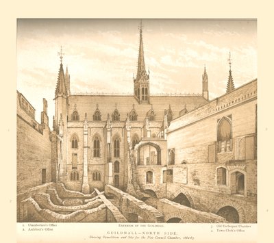 Guildhall North Side, 1882-83, 1886 av Unbekannt