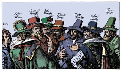 Guy Fawkes and the Gunpowder Plotters, 1605 av Unbekannt