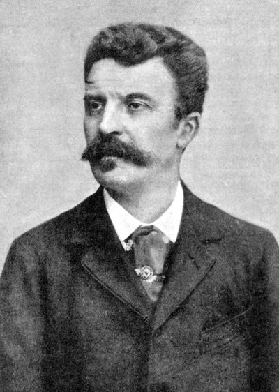 Guy de Maupassant 1850-1893, fransk forfatter, tidlig på 1900-tallet av Unbekannt
