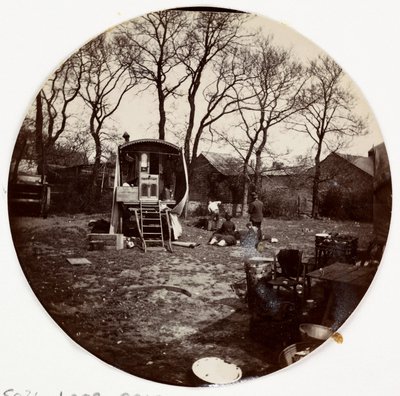 "Sigøynerleir", ca 1890 av Unbekannt