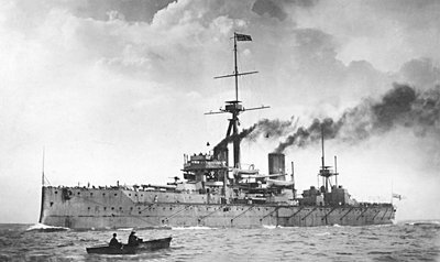 HMS Dreadnought (s/hvitt bilde) av Unbekannt