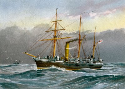 HMS Nymphe, Royal Navy sloop, c1890-c1893 av Unbekannt