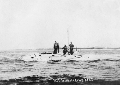 HM ubåt nr. 1, c1908 av Unbekannt