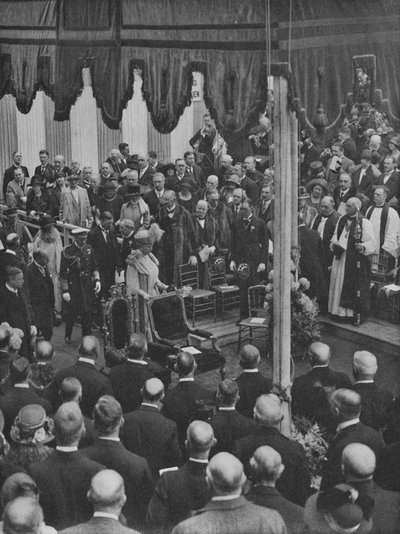 H.M. Kongen legger grunnsteinen til Lloyds nye bygning 23. mai 1925, 1928 av Unbekannt