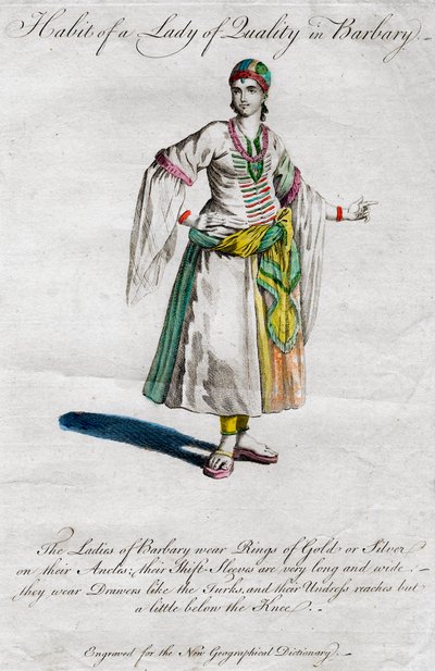 Vanen til en dame av kvalitet i Barbary, 1700-1800-tallet av Unbekannt