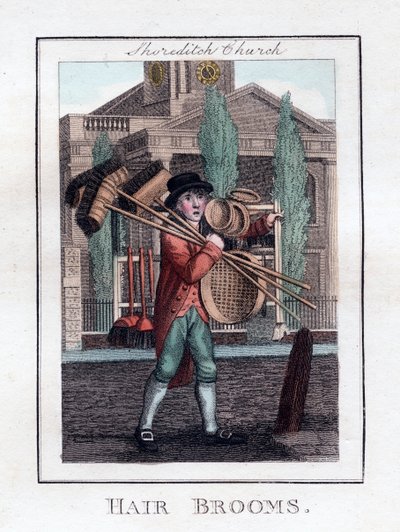 Hårkoster, Shoreditch Church, London, 1805 av Unbekannt