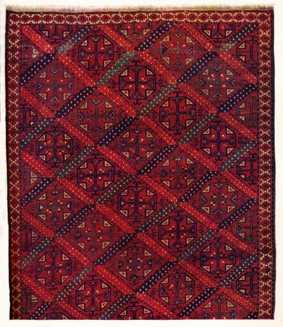 Halvparten av et Ersari Turkoman-teppe, c1700 av Unbekannt