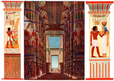 Hall of Columns i det store tempelet i Karnak, Egypt, 1933-1934 av Unbekannt