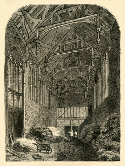Hall of Eltham Palace i 1835, c1878. av Unbekannt