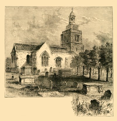 Hammersmith Parish Church, i 1820, c1878. av Unbekannt