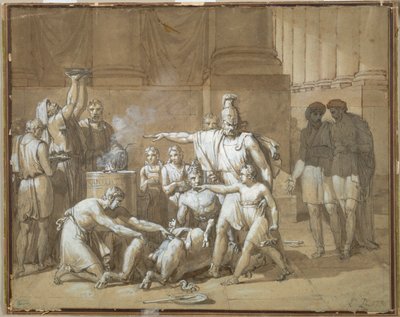 Hannibal sverger evig fiendskap mot Roma, ca. 1808. av Unbekannt