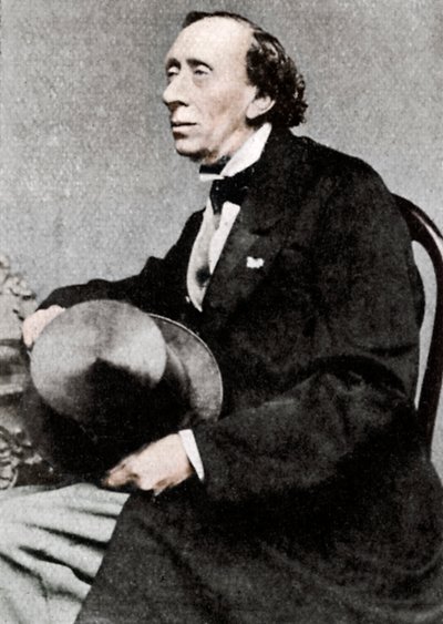 Hans Christian Andersen, dansk forfatter og poet, midten av 1800-tallet av Unbekannt