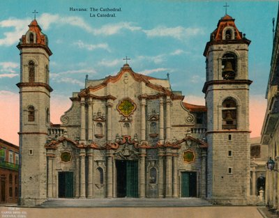 Havanna katedral, Cuba, c1920. av Unbekannt