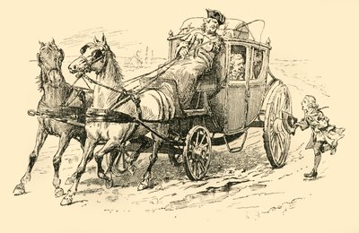 Han ropte til kusken for å stoppe, 1907. av Unbekannt