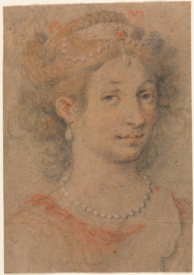 Head of a Woman, 1600-tallet. av Unbekannt