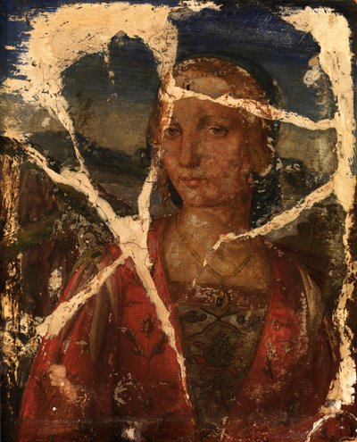 Head of a Young Woman, 1400-tallet. av Unbekannt
