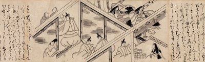 Heartvine Aoi-kapittel fra The Tale of Genji Genji monogatari, 1500-tallet. av Unbekannt