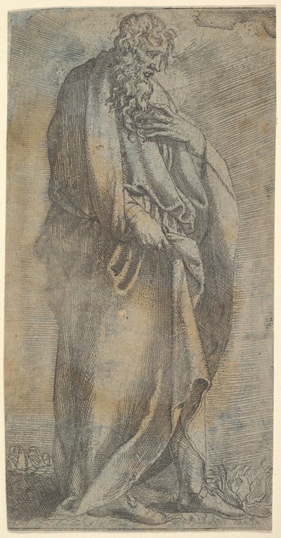 Heavily draped male Figure, 16th century.    1202415   no       norwegian Successfully Translated  Original: The Hundred Flowers. Translat: The Hundred Flowers. 1138341 no norwegian Successfully Translated Original: Diane (Artemis) - chromolithography from av Unbekannt
