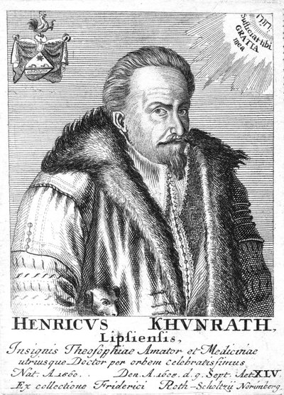 Heinrich Khunrath , tysk kjemiker og alkymist, 1725 av Unbekannt