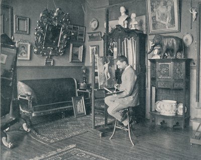 Henri Gervex i sitt studio, c1897 av Unbekannt