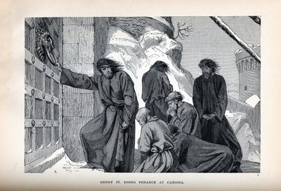 Henry IV gjør bot på Canossa, 1882 av Unbekannt