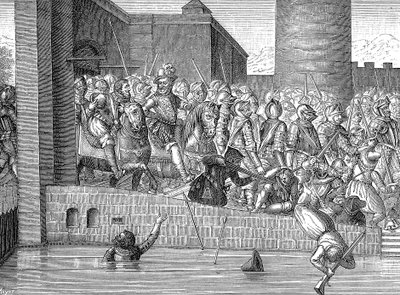 Henry IV av Frankrike på vei inn i Paris, 22. mars 1594 av Unbekannt
