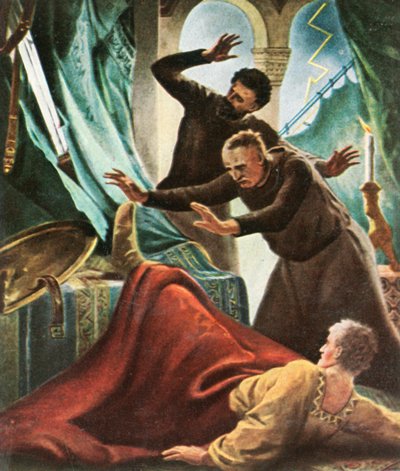 Henry V blir truffet av lynet i keiserhuset i Goslar, 1936. av Unbekannt