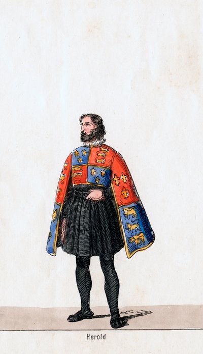 Herald, kostymedesign for Shakespeares skuespill, Henry VIII, 1800-tallet av Unbekannt