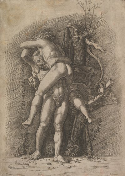 Hercules og Antaeus, ca. 1497. av Unbekannt