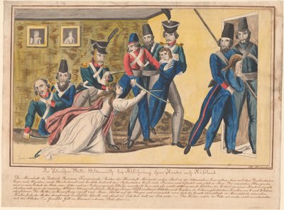 Heltemot av de polske mødrene under konvoiering av barna til Russland, 1832 av Unbekannt