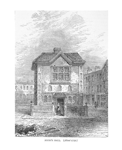 Hicks Hall, 1750. 1878 av Unbekannt