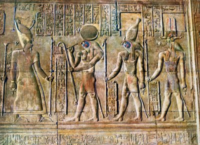 Hieroglyfisk relieff, Temple of Kom Ombo, Egypt, 20. århundre av Unbekannt