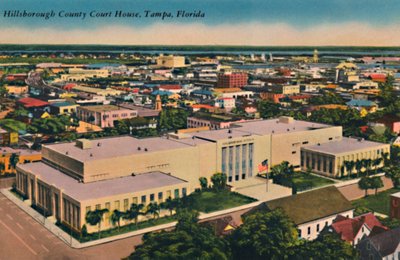 Hillsborough County Court House, Tampa, Florida, ca. 1940-tallet av Unbekannt