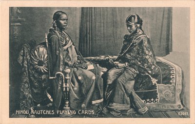 Hindu Nautches-spillekort, c1910 av Unbekannt