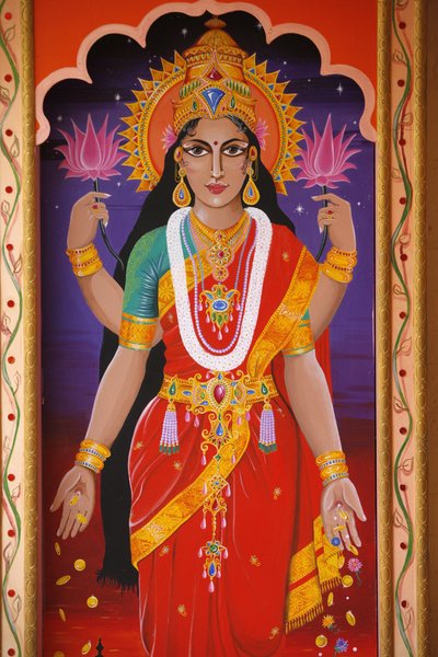 Hindu-gudinnen Laxmi, London, Storbritannia av Unbekannt