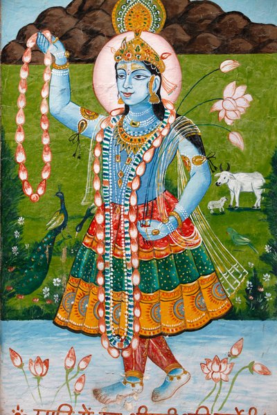 Hinduisk gudinne Radha Mathura i dag av Unbekannt
