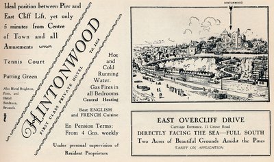 Hintonwood - First Class Private Hotel, 1929 av Unbekannt