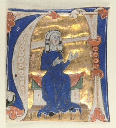 Historiert forbokstav A utskåret fra en bibel, 1200-tallet. av Unbekannt