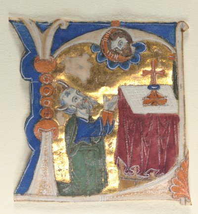 Historiert innledende utskåret fra en bibel, 1200-tallet. av Unbekannt
