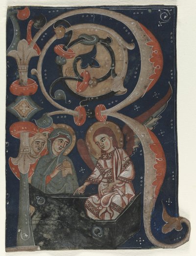 Historiated Initial R Excised from a Gradual: The Three Marys at the Tomb, ca. 1200-1230. av Unbekannt